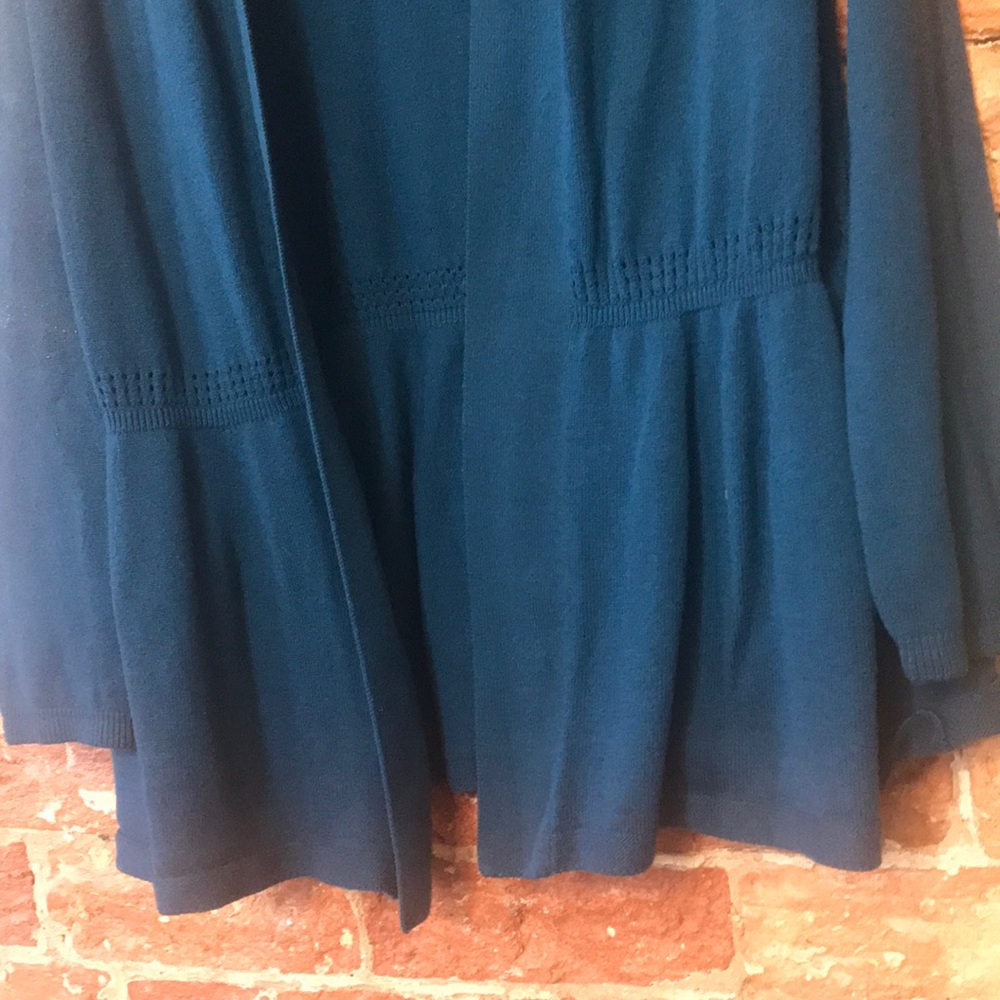 Wonderful open vibrant blue cardigan